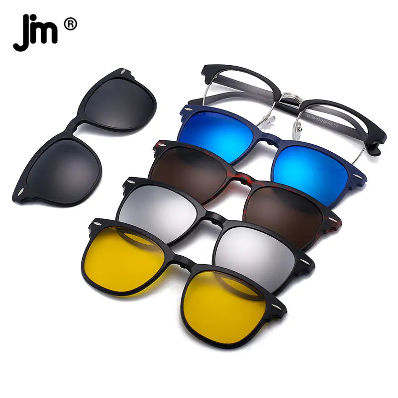 5PCS Magnetic Polarized Clip On Sunglasses - High Trend Coture