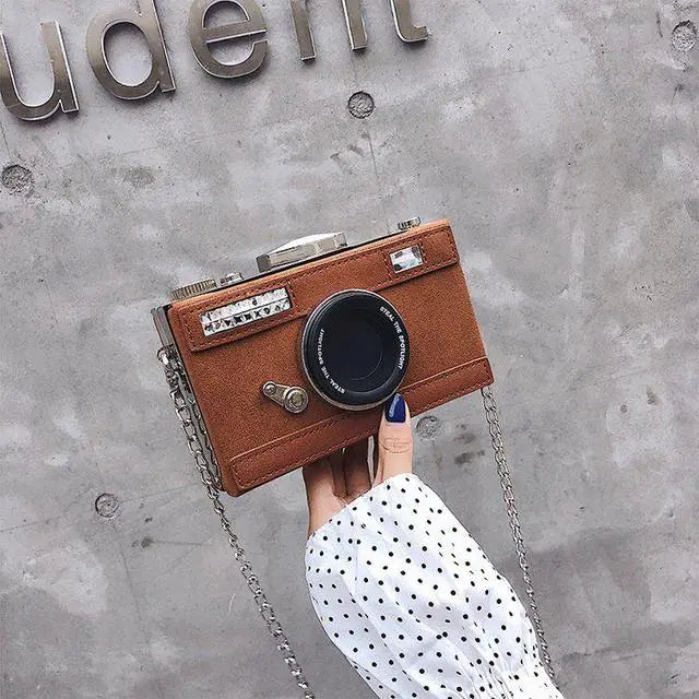 Bolso de hombro con forma de camara retro - High Trend Coture