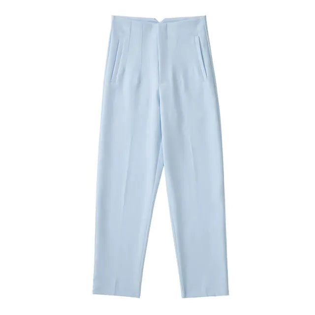 Pantalones de mujer cintura alta de pinza - High Trend Coture