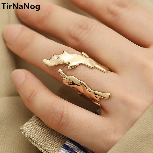 Flame Motif Plated Rings - High Trend Coture