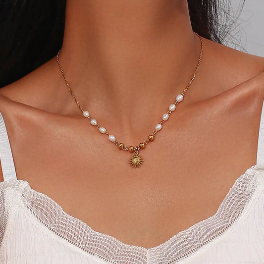 Optimistic Sun Pendant Necklace - High Trend Coture