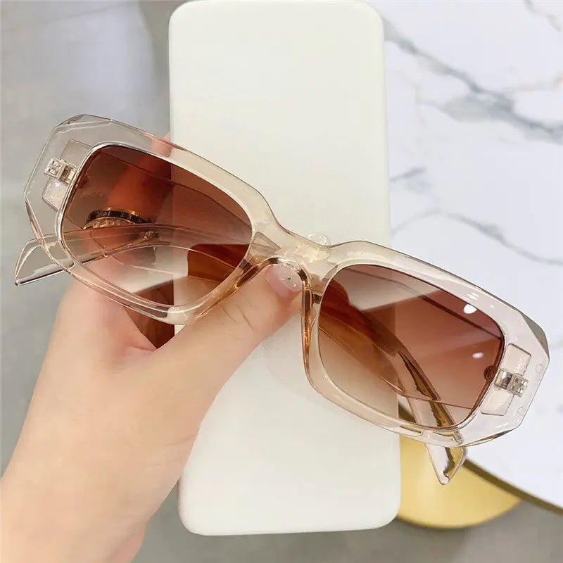 Small Polygon Rectangle Sunglasses - High Trend Coture