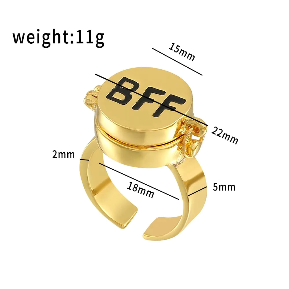 BFF Trendy Adjustable Rings - High Trend Coture