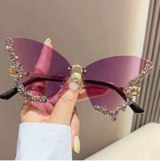 Diamond Butterfly Sunglasses - High Trend Coture