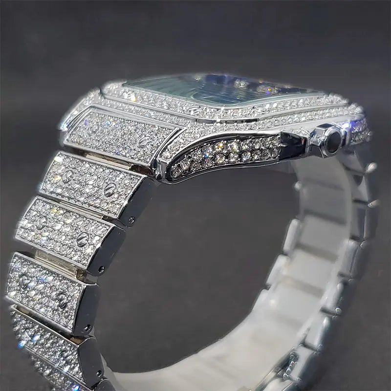 Ice Out Diamond Square Watch - High Trend Coture