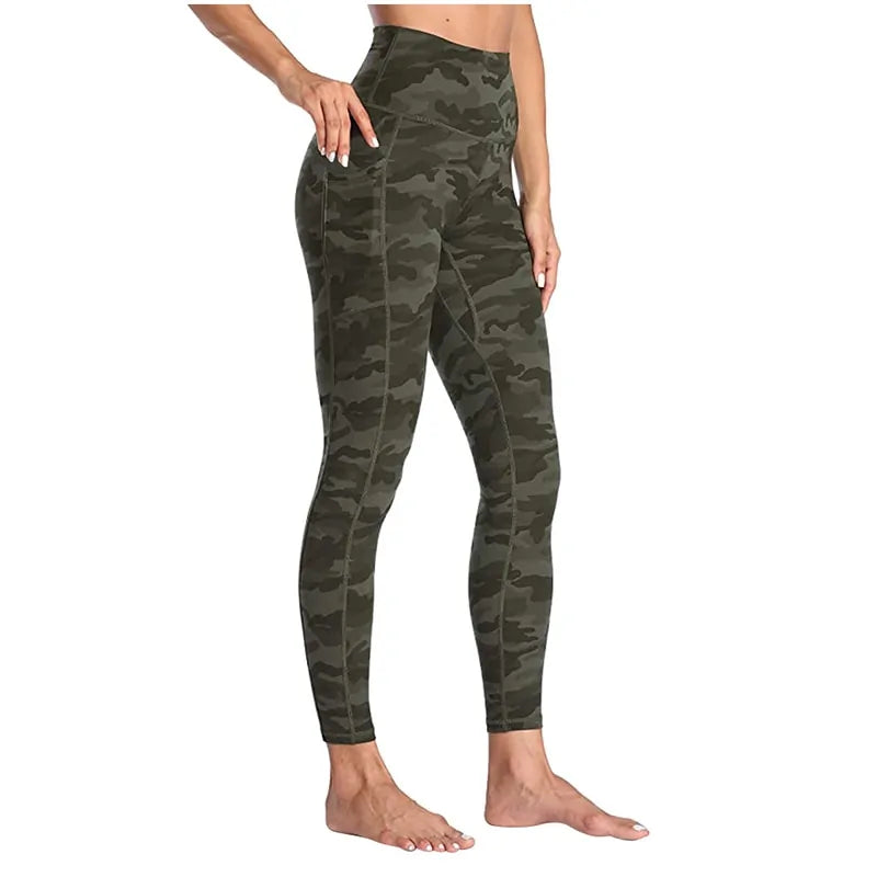 Leggings con Bolsillos en Estampados de Estilo Camuflaje - High Trend Coture