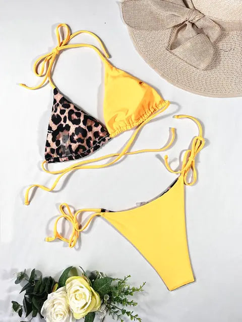 Bikini de 2 Piezas con Estampado de Leopardo - High Trend Coture