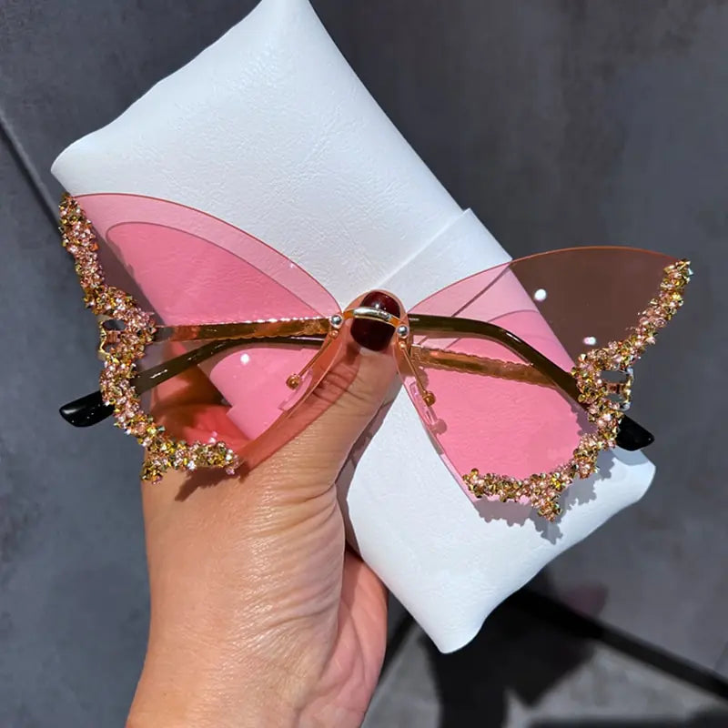 Diamond Butterfly Sunglasses - High Trend Coture