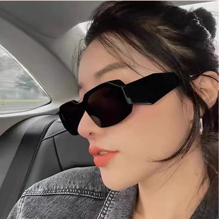 Small Polygon Rectangle Sunglasses - High Trend Coture