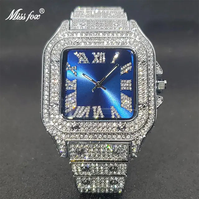 Ice Out Diamond Square Watch - High Trend Coture