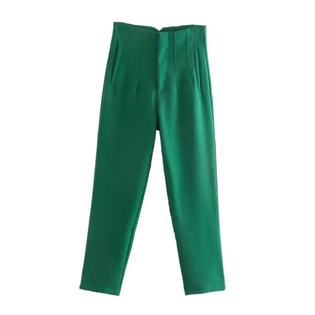 Pantalones de mujer cintura alta de pinza - High Trend Coture