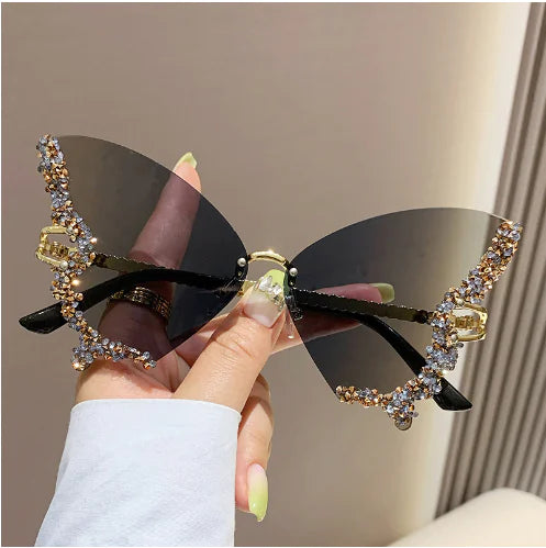 Diamond Butterfly Sunglasses - High Trend Coture