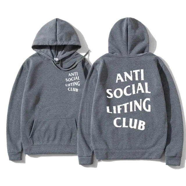 Sudadera antisocial lifting club con capucha - High Trend Coture