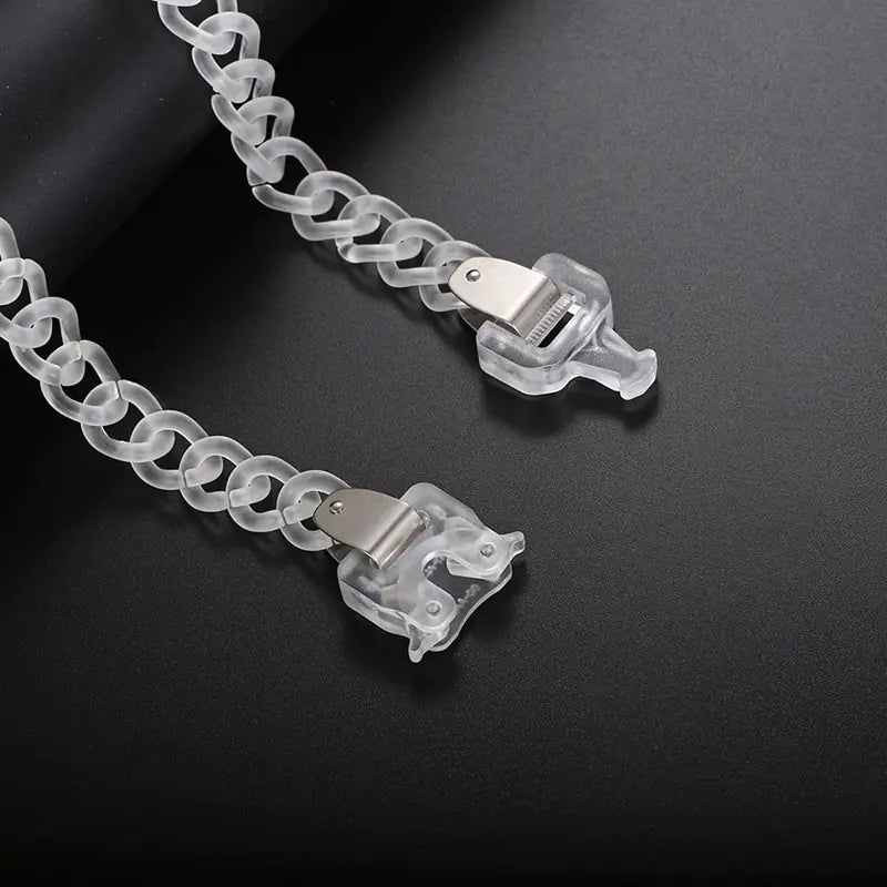 Clear Buckle Men's Chain Necklace - High Trend Coture