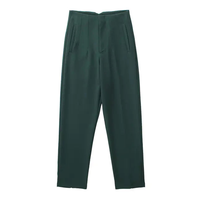 Pantalones de mujer cintura alta de pinza - High Trend Coture