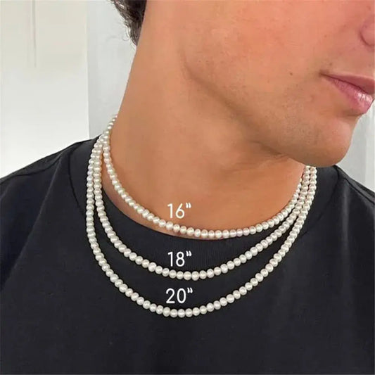 Pearl Necklace Men - High Trend Coture