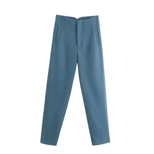 Pantalones de mujer cintura alta de pinza - High Trend Coture