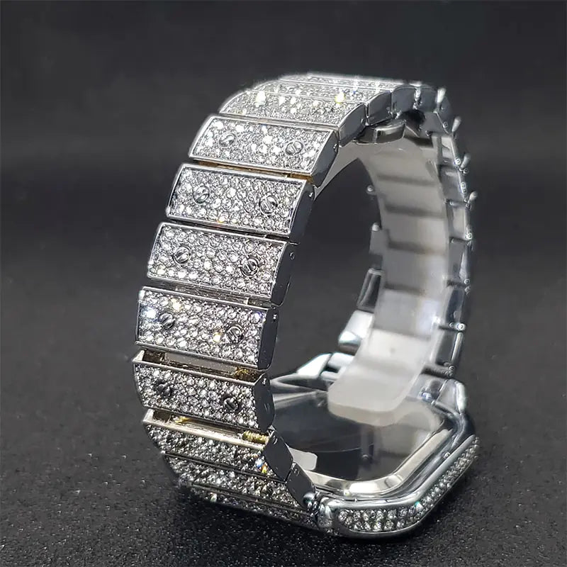 Ice Out Diamond Square Watch - High Trend Coture