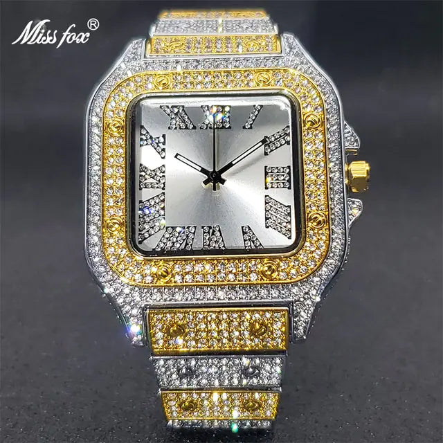 Ice Out Diamond Square Watch - High Trend Coture