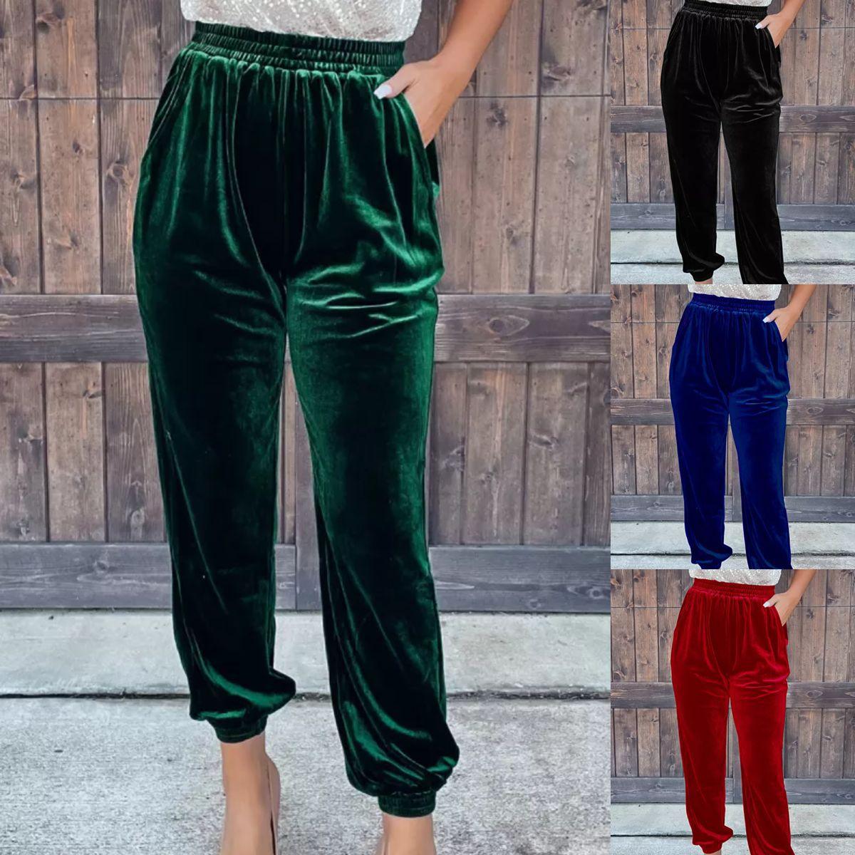 Pantalon terciopelo mujer tobilleros - High Trend Coture