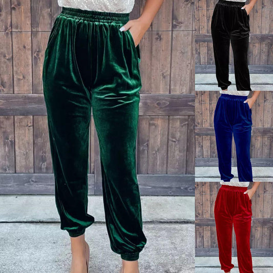 Pantalon terciopelo mujer tobilleros - High Trend Coture