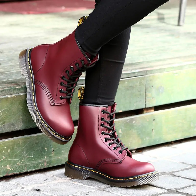 Botas Estilo Dr.Martens de Piel - High Trend Coture