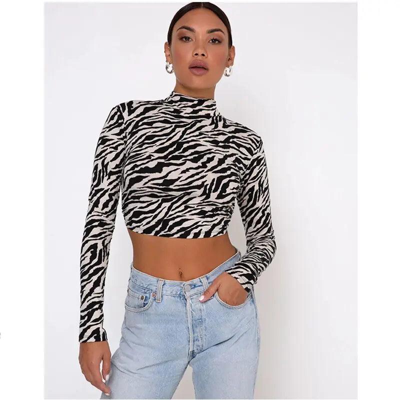 Crop Top Estampado Dragon Chino y Animal Print - High Trend Coture