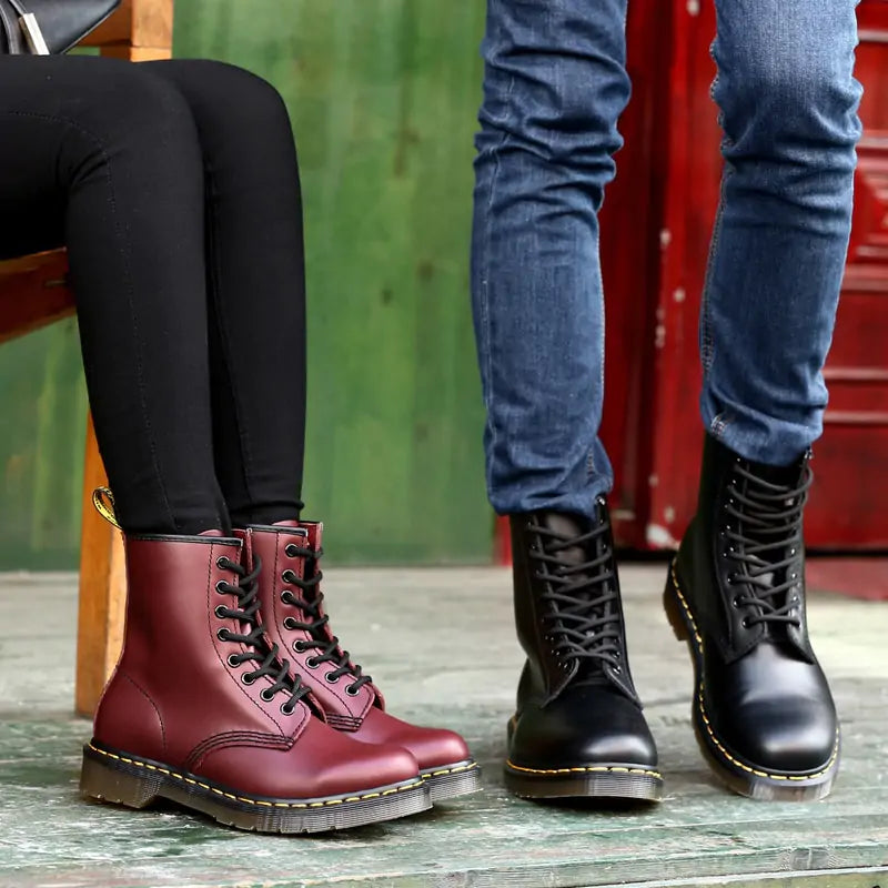 Botas Estilo Dr.Martens de Piel - High Trend Coture