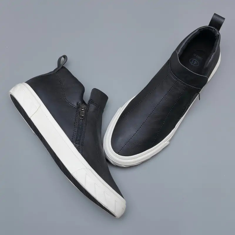 Botines Deportivos Para Hombre de Piel - High Trend Coture