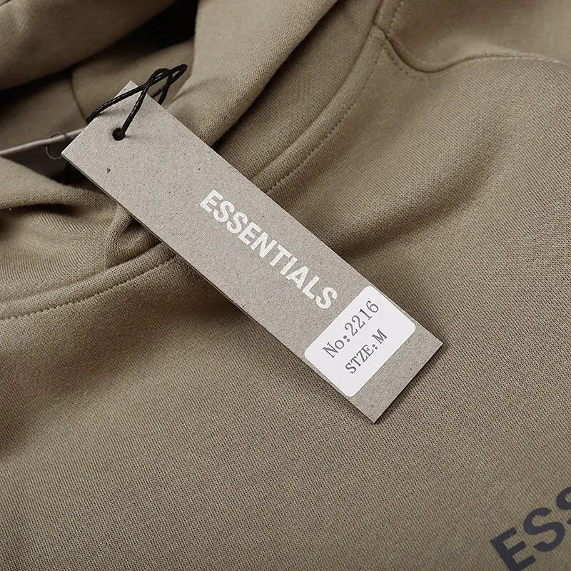 Sudadera con capucha y estampado de letras en el pecho Essentials - High Trend Coture