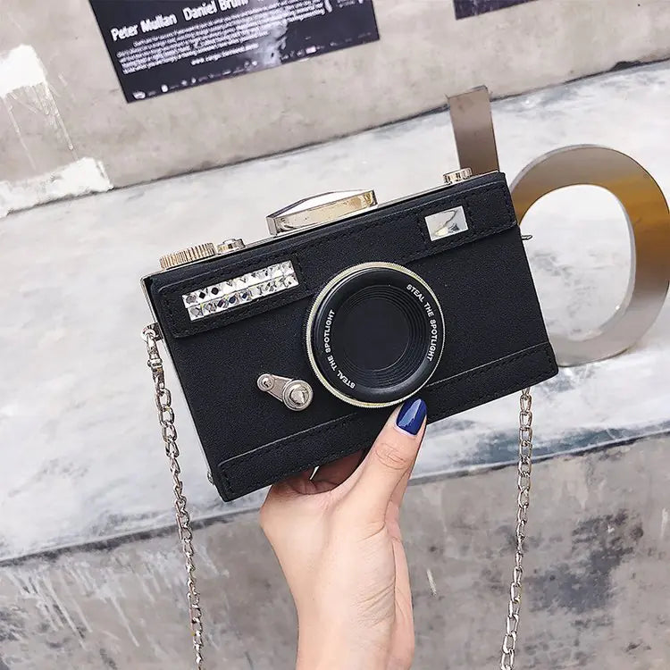 Bolso de hombro con forma de camara retro - High Trend Coture