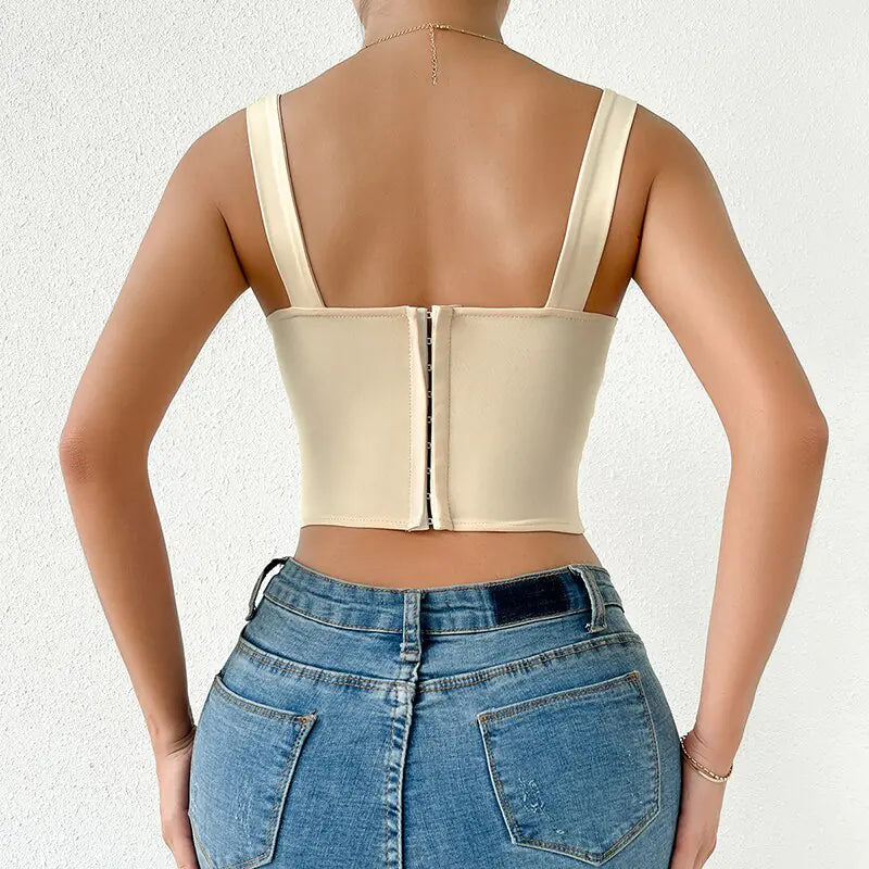 Top de Tubo Corset Ajustado con Tirantes - High Trend Coture