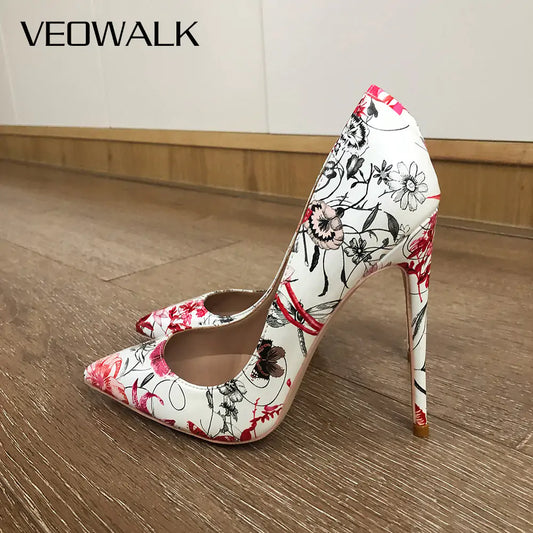 Zapatos stilettos estampado flores - High Trend Coture